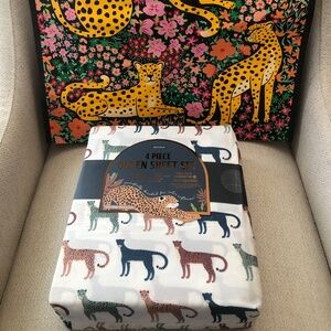 Nwt Envogue Cheetah Queen Sheet Set!